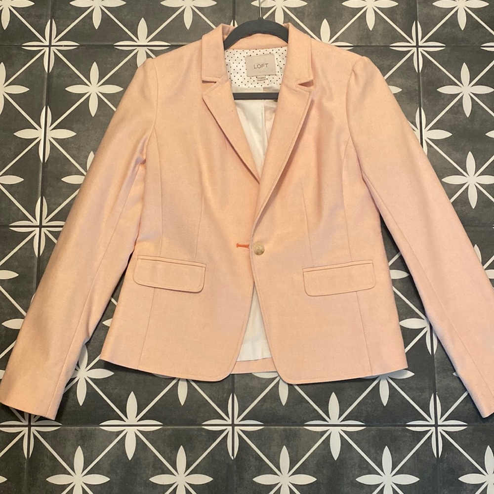 Baby pink Loft blazer size 2